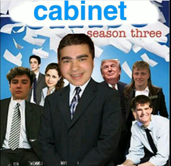 Senior Cam Elliott used Photoshopped images like the one above to gain recognition during his class president campaign. 