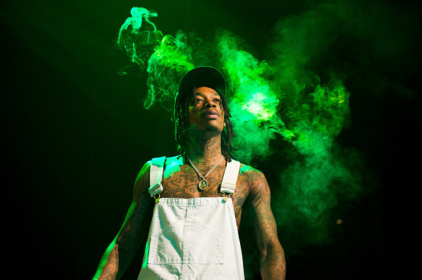LONDON, ENGLAND - JULY 01:  Wiz Khalifa performs on stage at The Roundhouse on July 1, 2018 in London, England.  (Photo by Joseph Okpako/WireImage)
