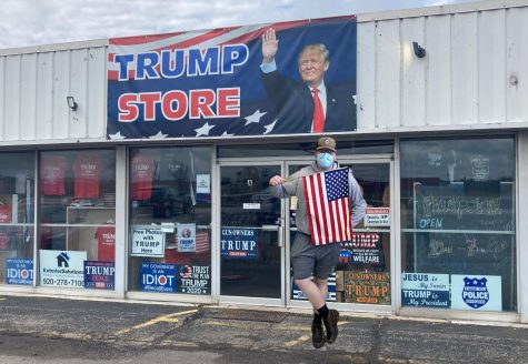 Junior Logan Klemm is thrilled about the new Trump store!